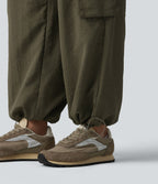 Jogging cargo coupe ballon taille mi-haute avec cordon de serrage et poches