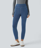 Halara Flex™ Jegging Casual Taille Haute Tricot Extensible Poche Latérale Arrière