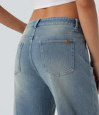 Jean ample délavé taille basse Halara Flex™ à poches multiples