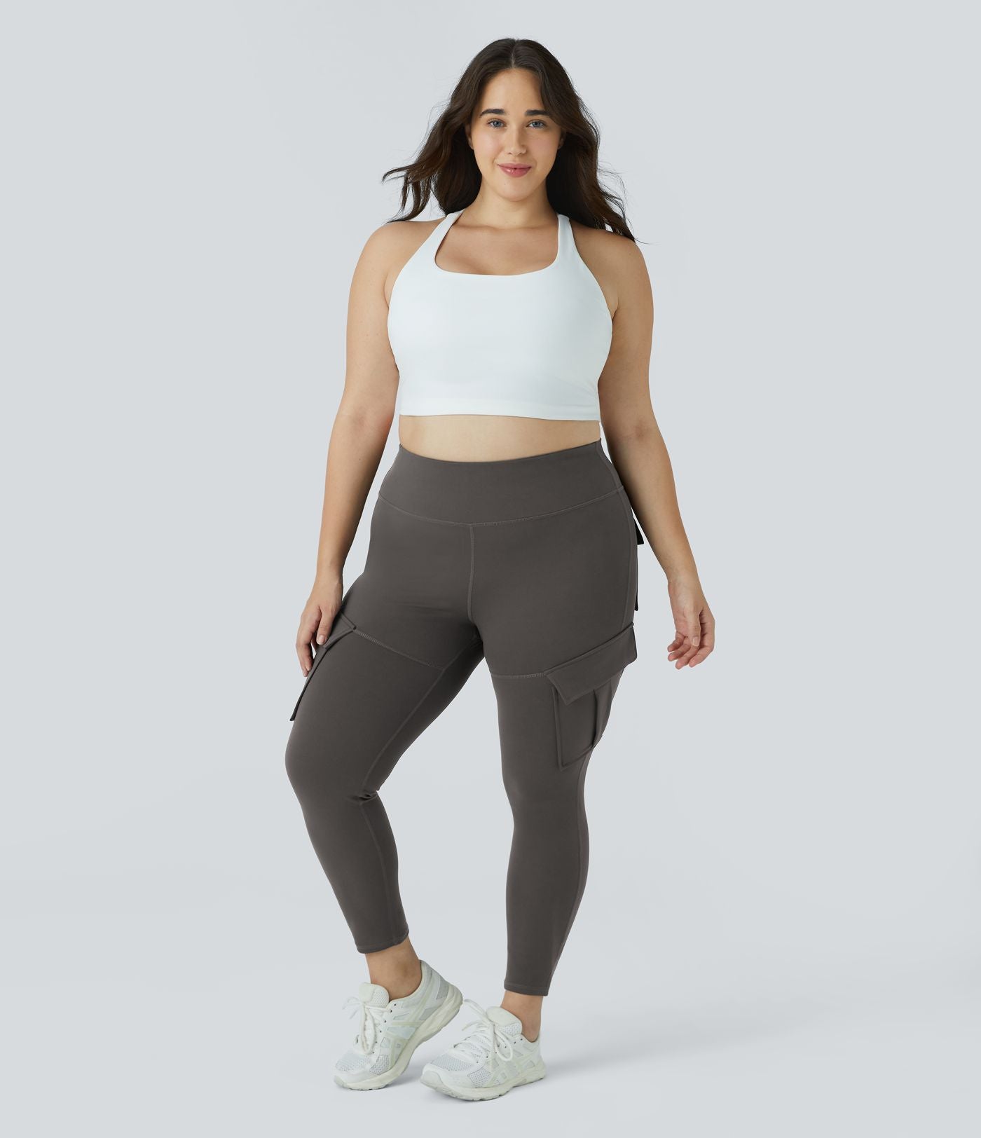 Legging yoga grande taille ajusté cargo 7/8 taille haute DayStretch avec poches