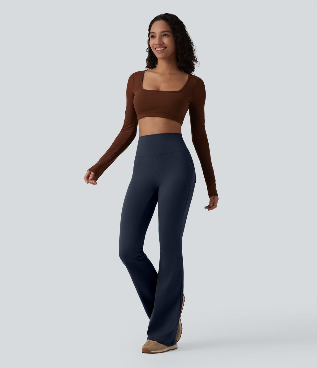 Legging de yoga bootcut DayStretch gainant taille haute avec poches