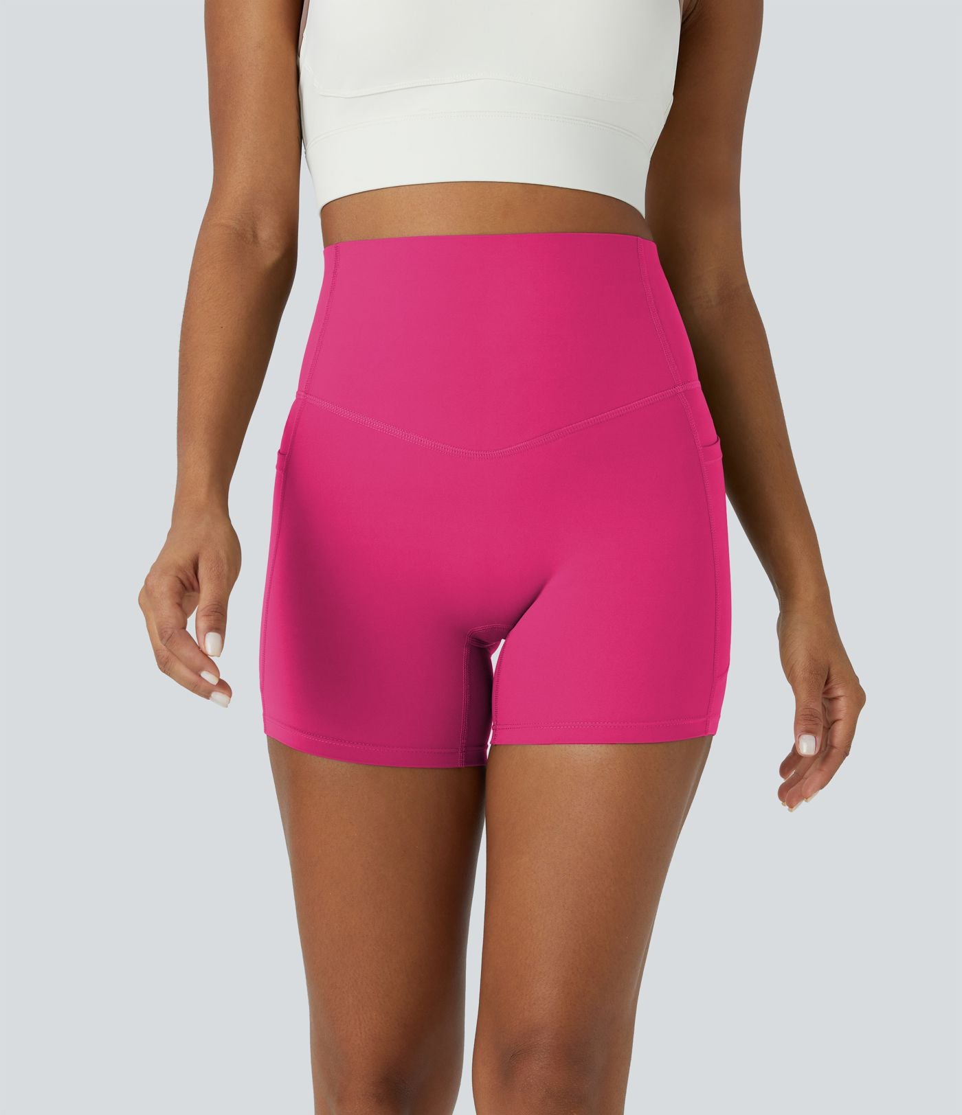 Short cycliste d'entraînement gainant taille haute UltraSculpt™ SoCinched à poches latérales 12,5 cm