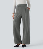 Pantalon tailleur coupe droite taille haute Halara Flex™ avec poches