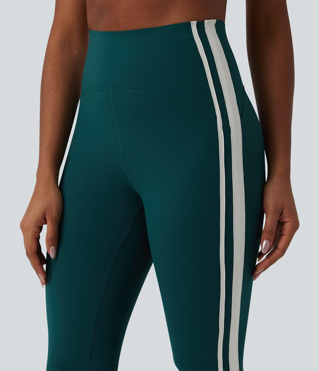 Legging de yoga 7/8 évasé Halara UltraSculpt™ taille haute ventre plat avec bandes latérales