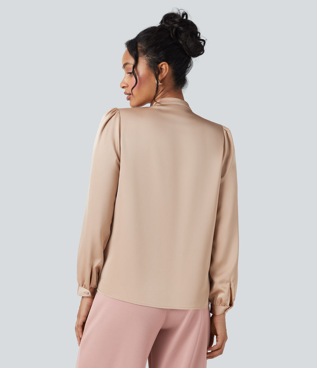 Chemise de travail manches longues nouée devant