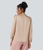 Chemise de travail manches longues nouée devant