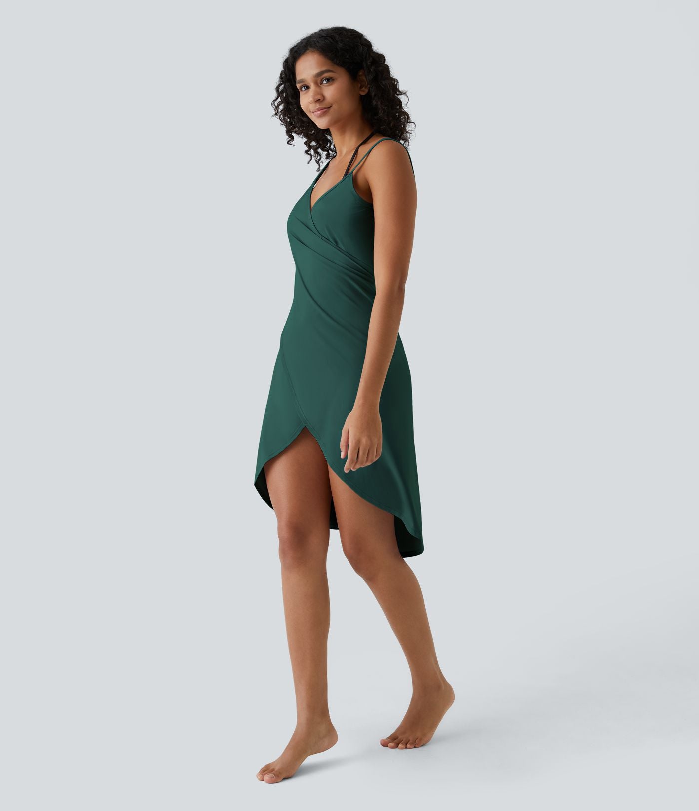 Robe de Plage Fines bretelles croisée dos nu effet portefeuille effet frais InstantCool
