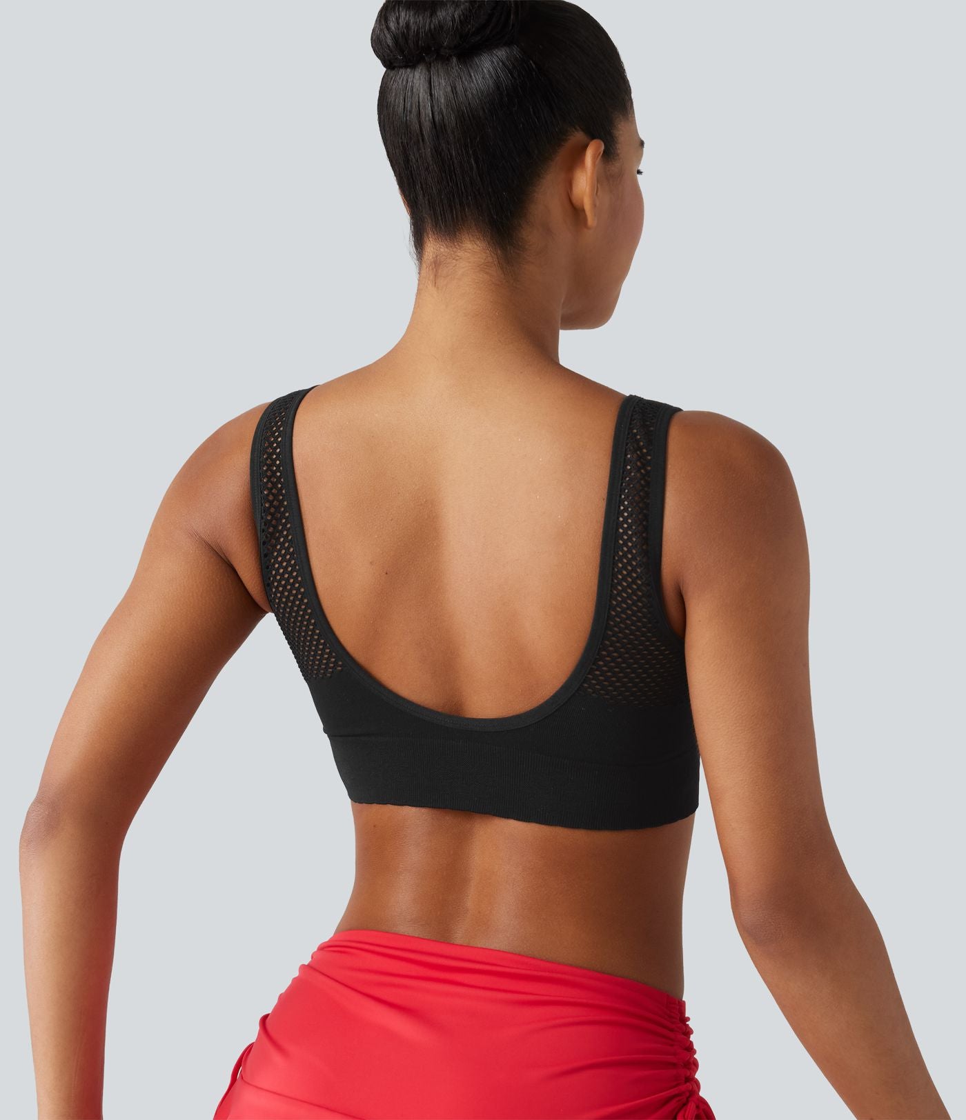 Brassière de sport OneForm Seamless Flow sans couture à col V, maintien léger, pour le yoga