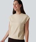T-shirt casual col rond manches courtes