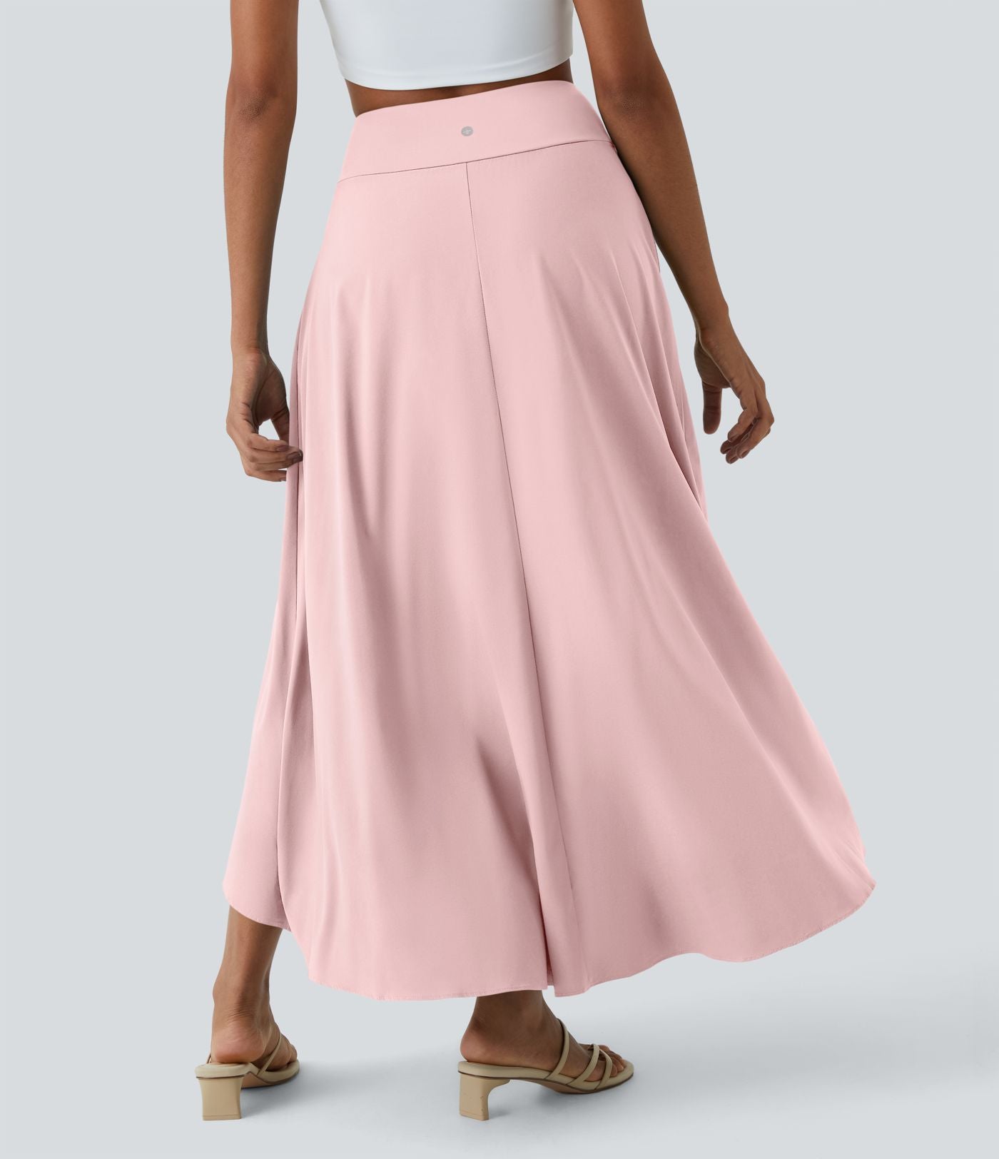 Jupe Longue Casual Breezeful™ Taille Haute à Volants 2en1 Fluide Sèchement Rapide Quotidien Maxi