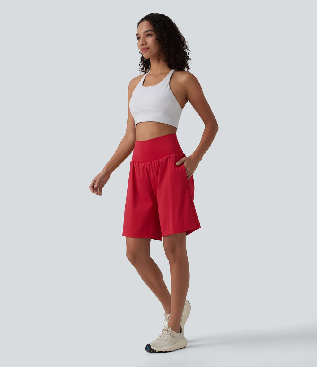 Short de yoga 2-en-1 SoftlyZero™ Airy taille très haute effet frais InstantCool 22,8 cm avec poches