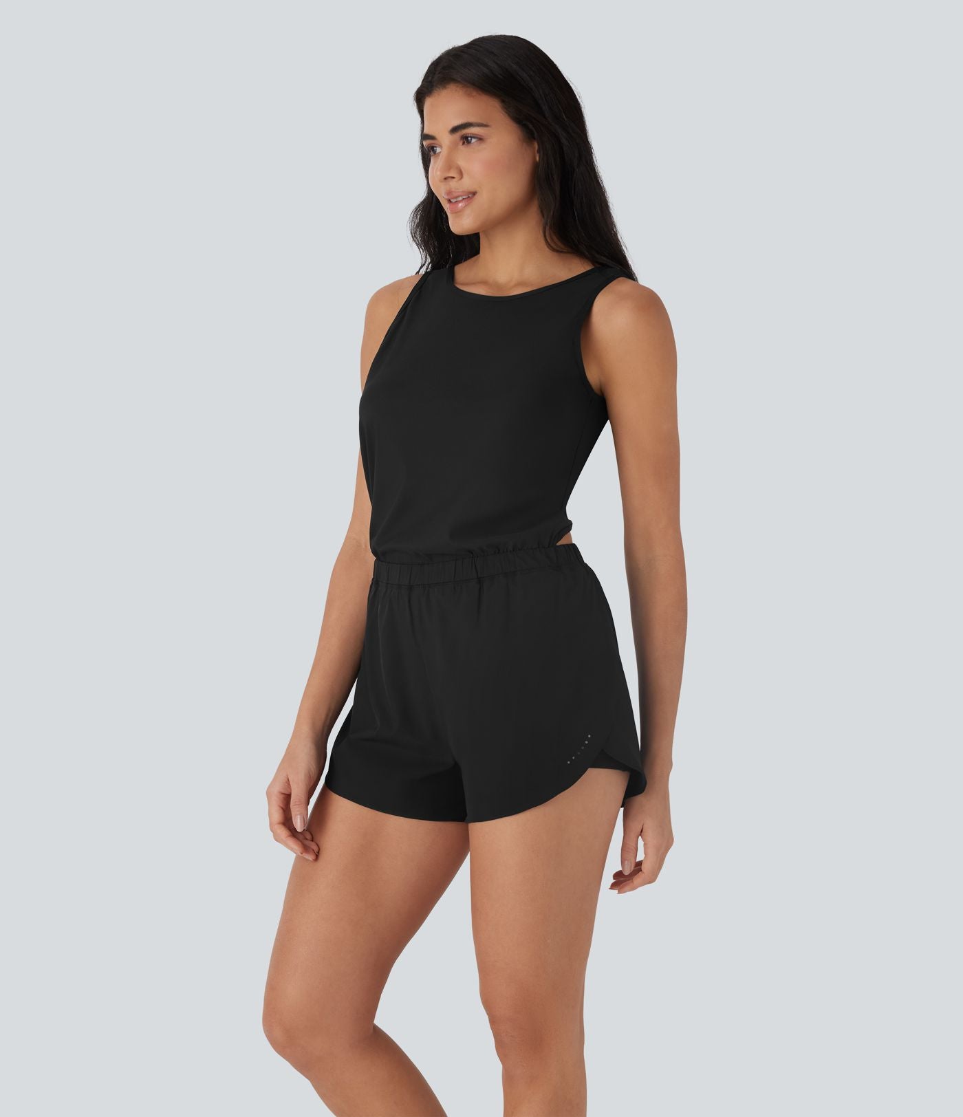 Combi-short running 2-en-1 dos nu réfléchissant séchage rapide avec poches latérales - Édition Easy Peasy - UPF50+
