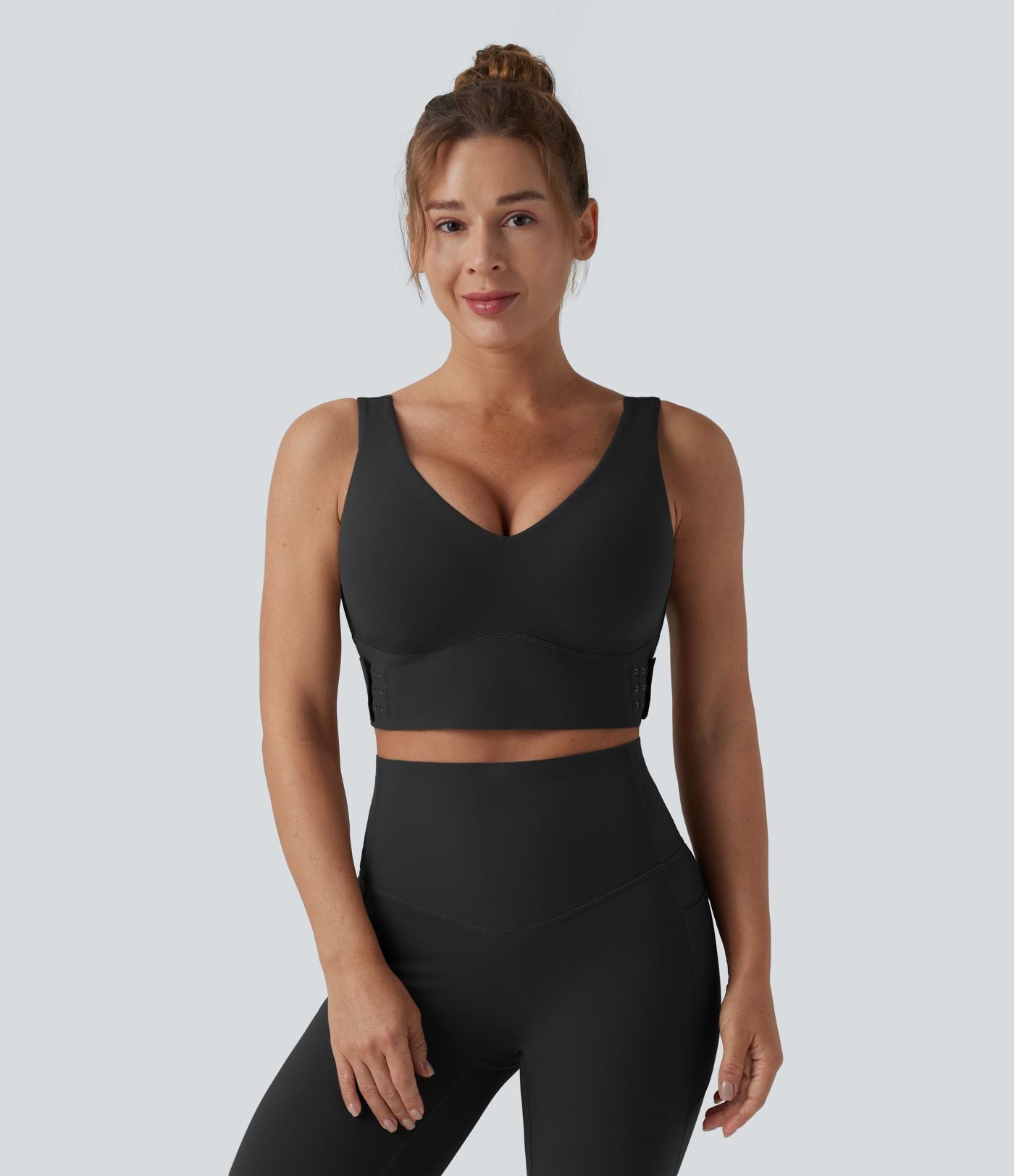 Brassière de sport d'entraînement Halara UltraSculpt™ maintien moyen col V push-up - Bonnets E-G