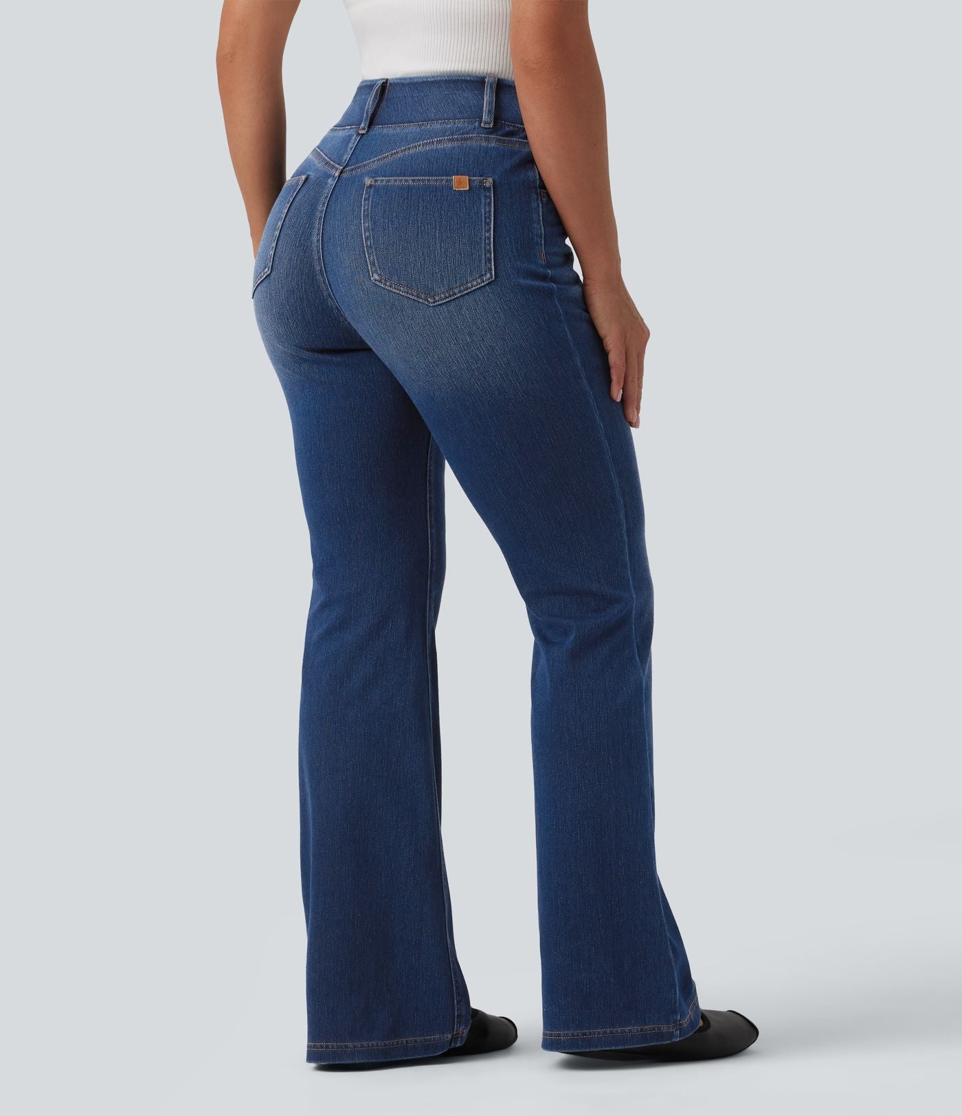 Jean évasé Halara Flex™ casual taille haute avec poches
