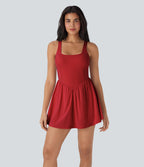 Robe active danse mini 2-en-1 Breezeful™ dos nu avec liens dos séchage rapide et poche latérale - Édition Easy Peasy