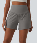 Short de yoga SoftlyZero™ Airy 2-en-1 gainant taille très haute à effet frais InstantCool avec poches, 12,5 cm