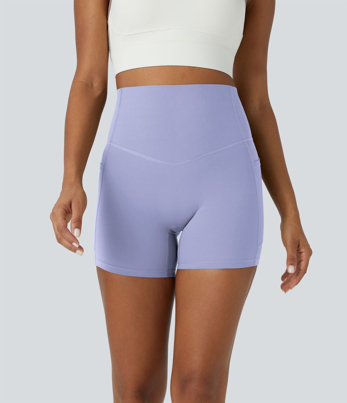 Short cycliste d'entraînement gainant taille haute UltraSculpt™ SoCinched à poches latérales 12,5 cm