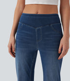 Jean décontracté Halara Flex™ taille mi-haute coupe évasée avec poches