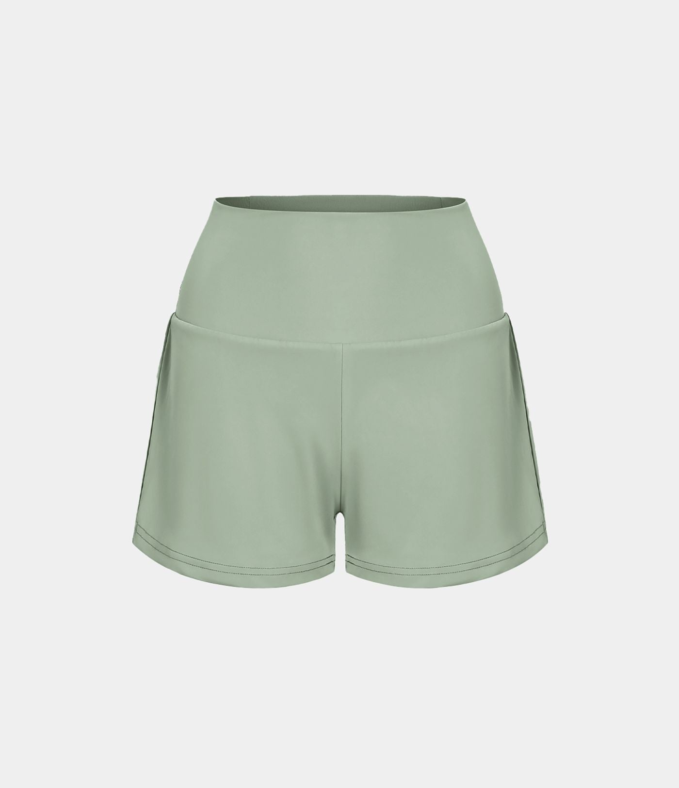 Short 7,5cm Yoga 2 en 1 Super Taille Haute Poches Arrière Poches Cachées Latérales