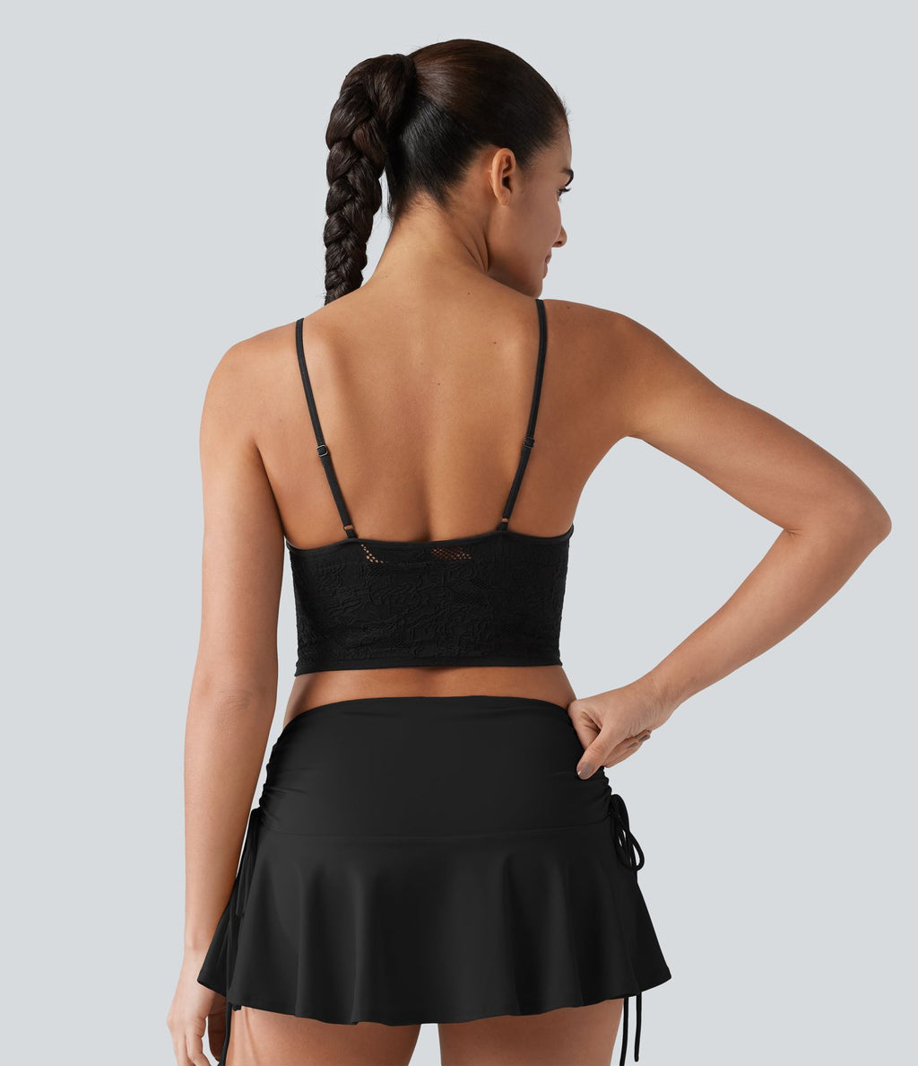 Débardeur de yoga court OneForm Seamless Flow à motif jacquard avec soutien-gorge intégré