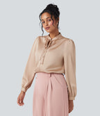 Chemise de travail manches longues nouée devant