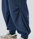 Jogging de running taille haute avec poches et cordon de serrage
