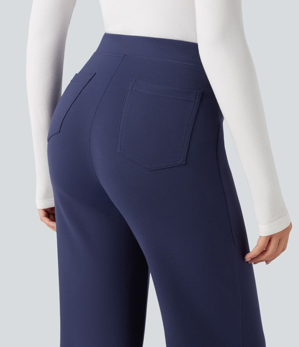 Pantalon tailleur large gainant taille haute Halara Flex™