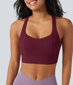 Brassière de sport yoga soutien souple dos nageur à bretelles croisées bonnets A-C