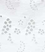 Robe midi de villégiature sans manches col rond à broderie anglaise, avec poches