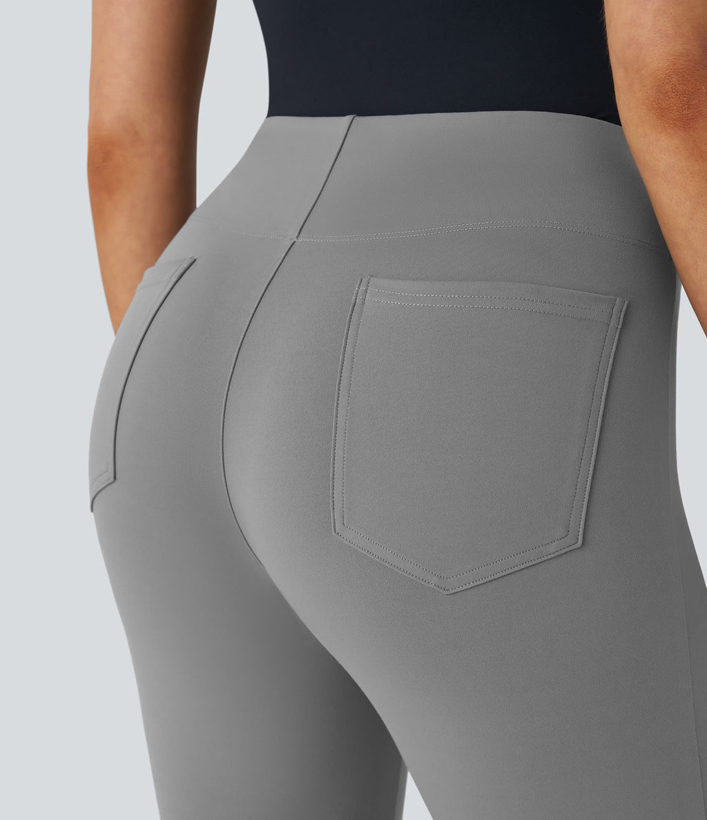 Pantalon tailleur fuselé taille haute Halara Flex™ avec poches