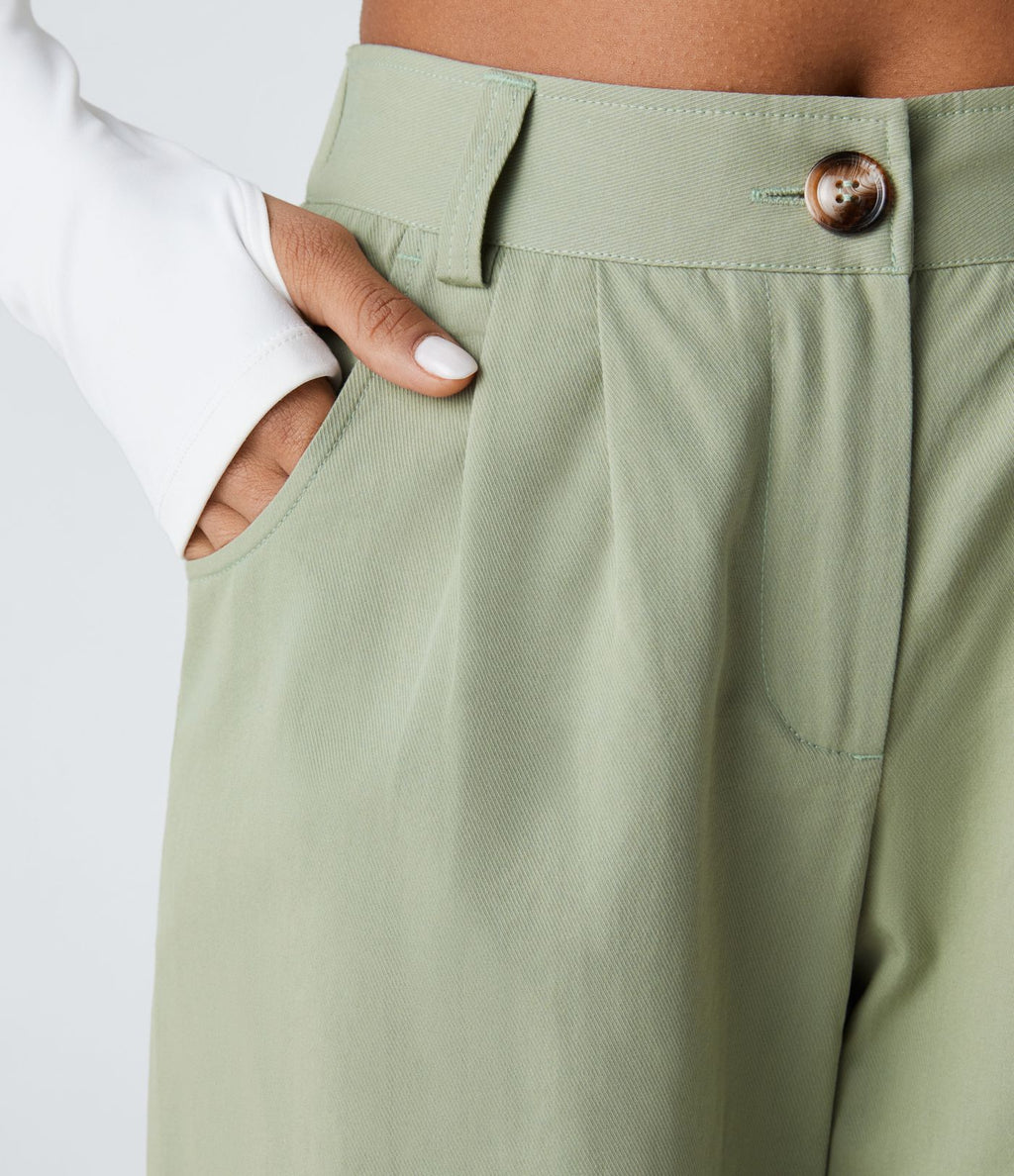 Joggings décontractés à taille mi-haute avec poches