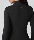 Veste d'entraînement polaire manches longues avec trous pouces et poches