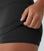 Shorts 2' Casual 2 en1 Taille Haute Empiècement en Maille dans le Dos et Poches