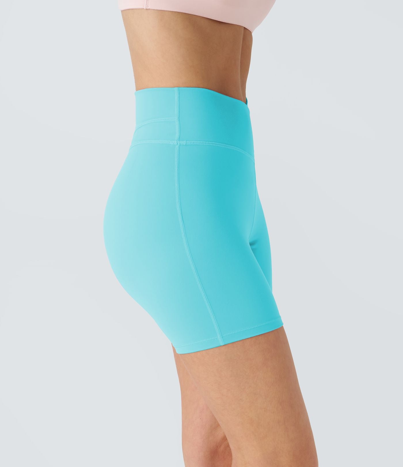 Softlyzero™ Plush Shorts 12,5cm Yoga Taille Haute Croisés Froncés