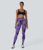 Legging yoga taille haute tie-dye sans couture OneForm Seamless Flow