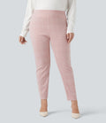 Pantalon tailleur skinny Halara Flex™ grande taille taille haute pied-de-poule à carreaux avec poches