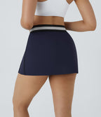 Jupe de tennis SoftlyZero™ Airy micro mini 2-en-1 à taille haute et color block ajustée au corps à effet frais InstantCool