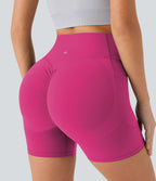 Short cycliste 12,5 cm d'entraînement gainant galbant taille haute avec effet scrunch et poches Halara UltraSculpt™