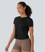 Haut de sport yoga ourlet croisé jacquard sans couture OneForm Seamless Flow