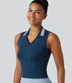 Débardeur de tennis OneForm Seamless Flow à revers color block en maille respirante