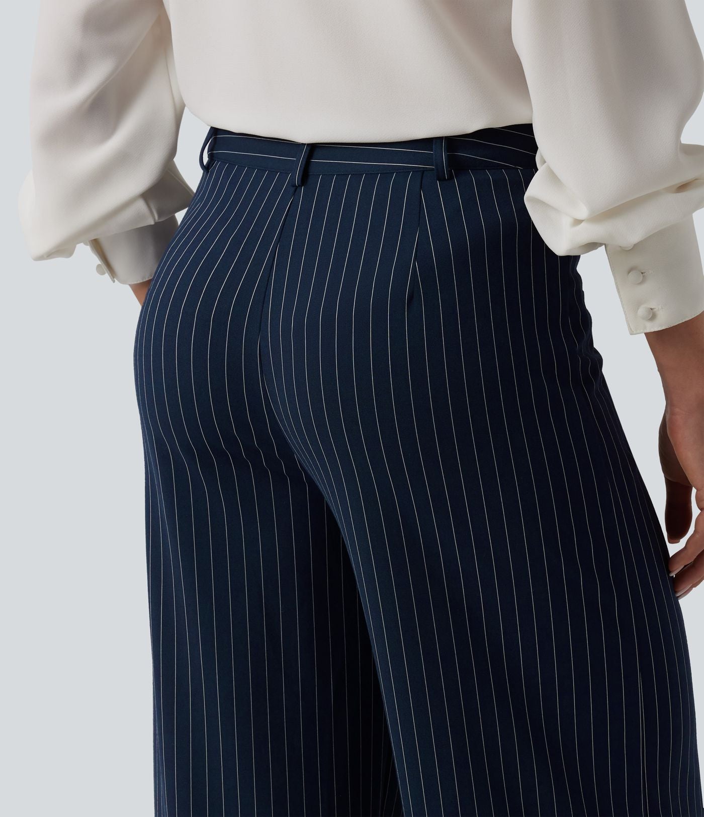Pantalon Halara Flex™ tailleur large taille mi-haute à rayures à effet frais InstantCool et poches