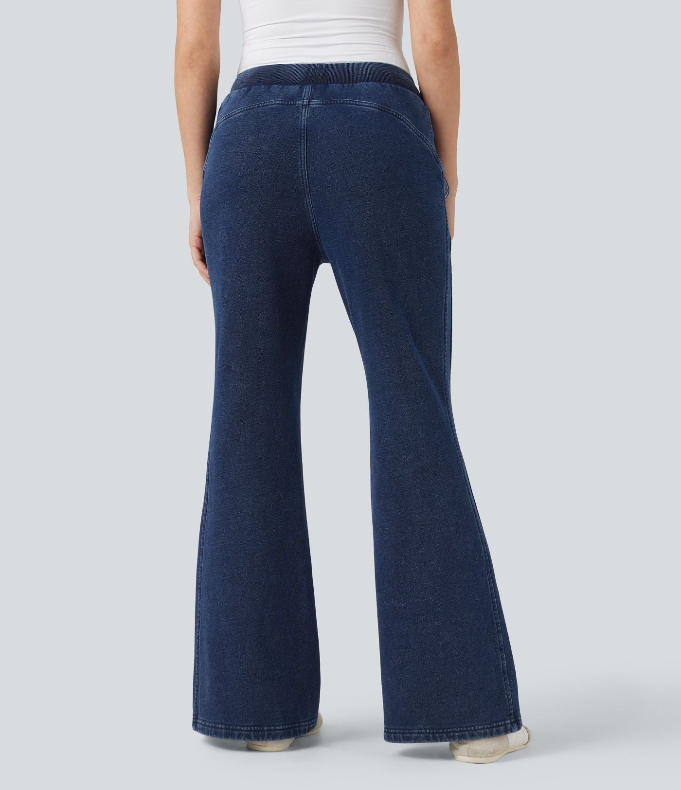 Jean évasé jogging molleton français Halara Flex™ taille mi-haute avec poches