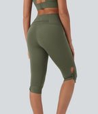 Leggings corsaire de yoga à taille haute, découpes, détails torsadés, séchage rapide et poche
