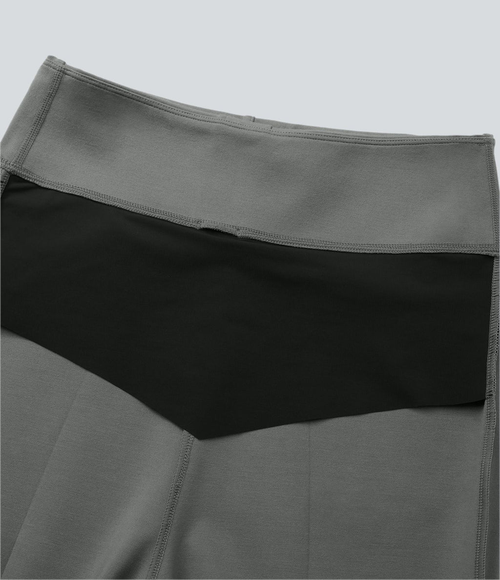 Pantalon de travail court gainant taille haute Halara Flex™ avec poches