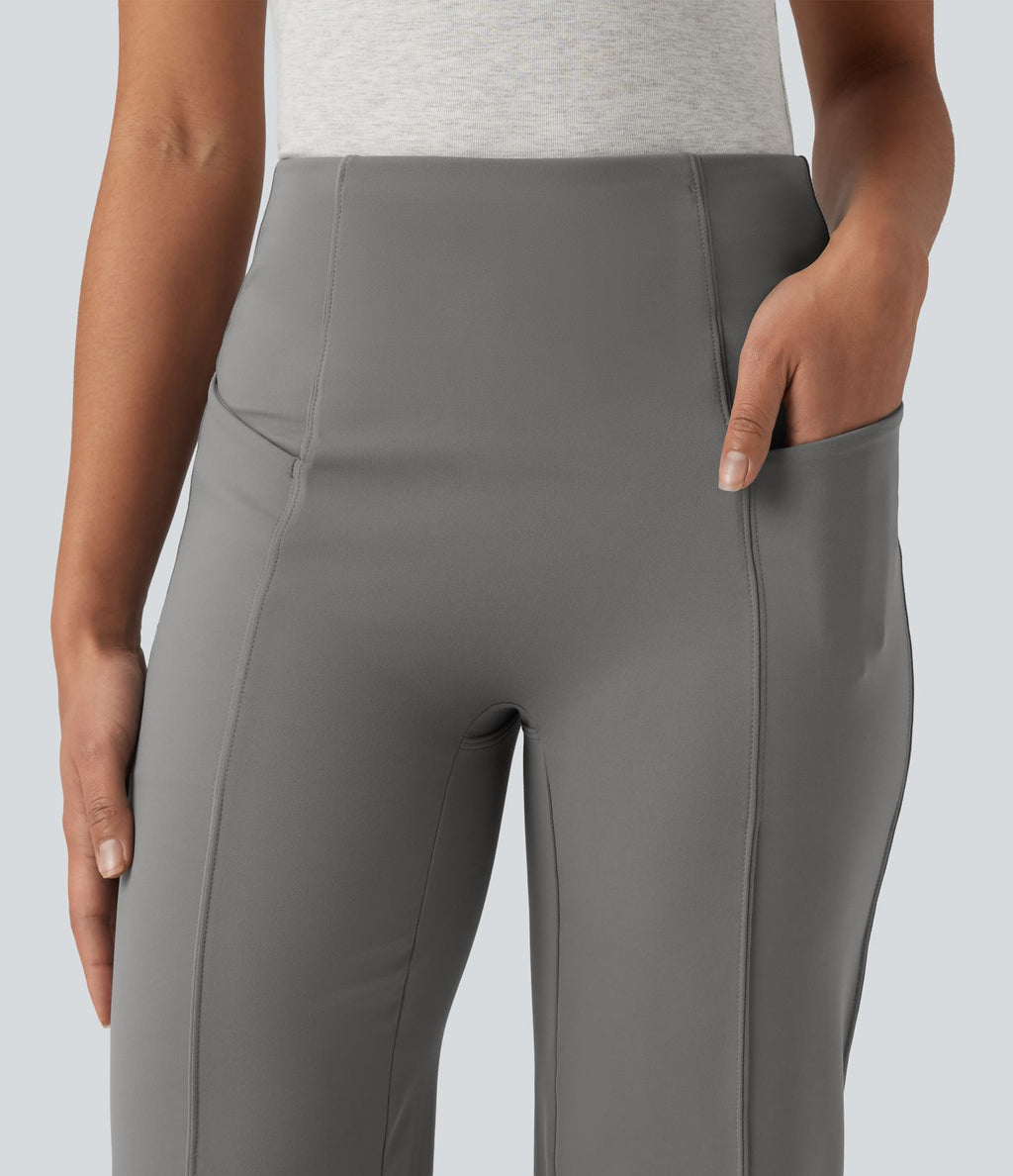 Pantalon bootcut décontracté DayStretch gainant taille haute avec poches