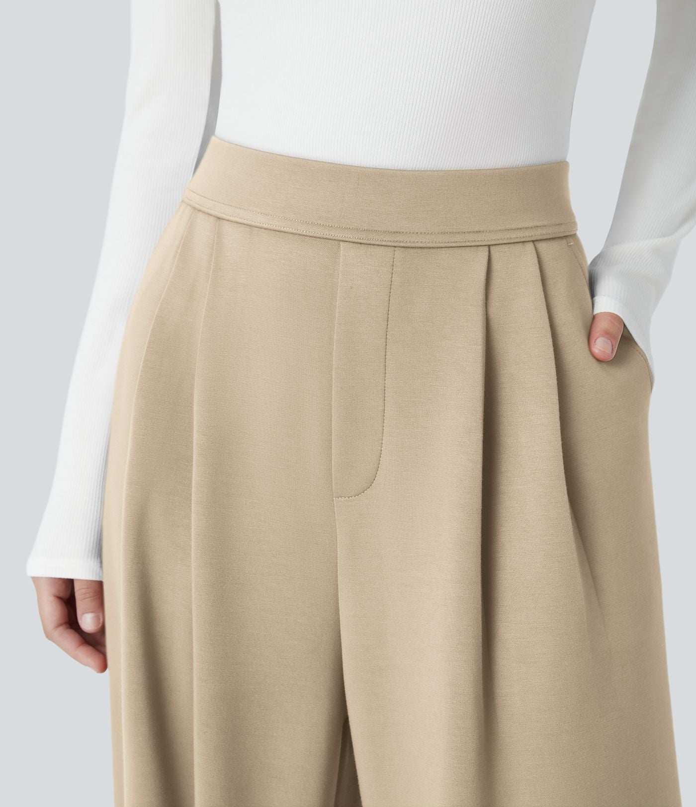 Pantalon de travail Halara Flex™ ample taille haute avec poches