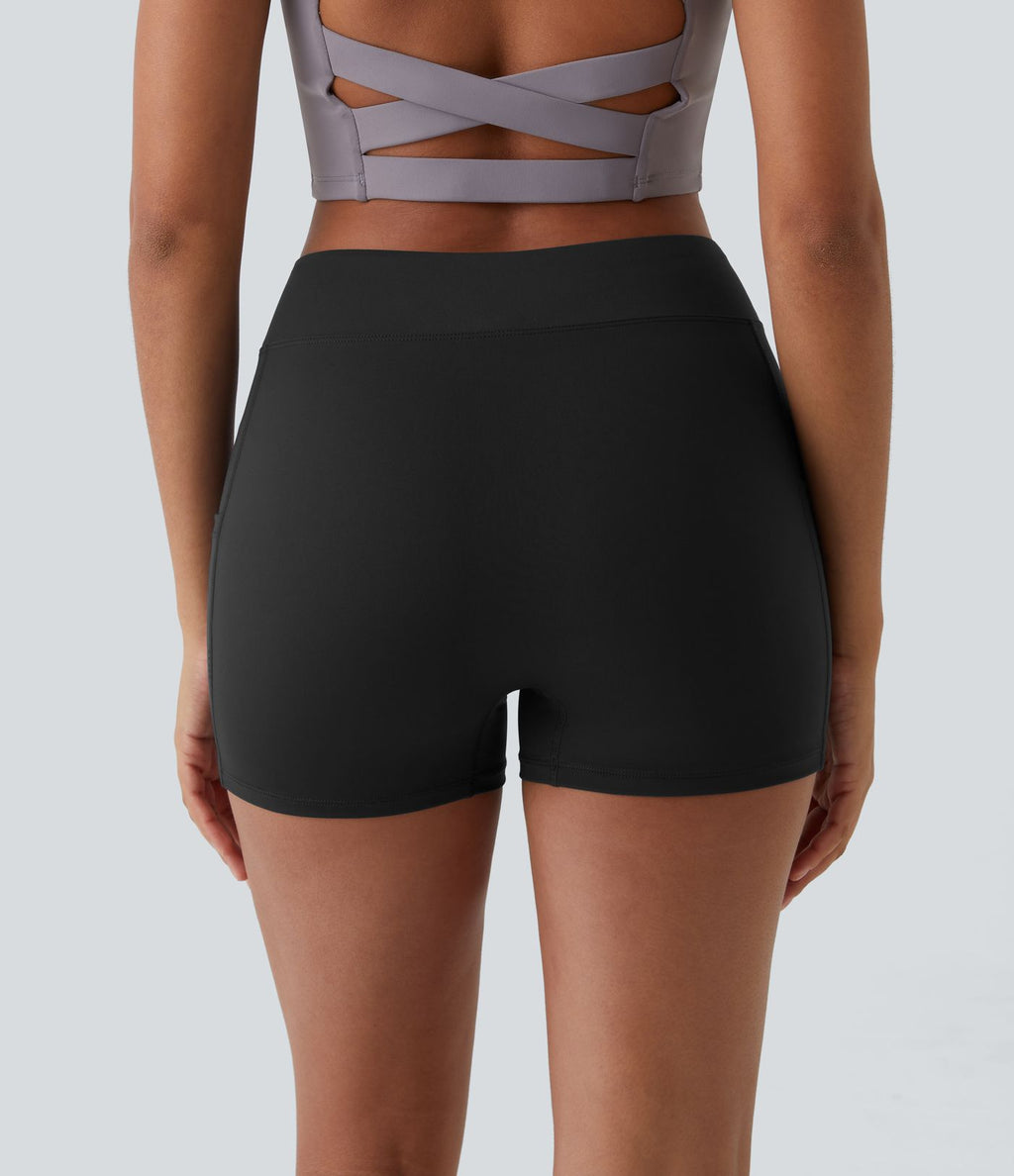 Short de yoga SoftlyZero™ Airy 8,8 cm taille haute poches latérales uni effet frais InstantCool