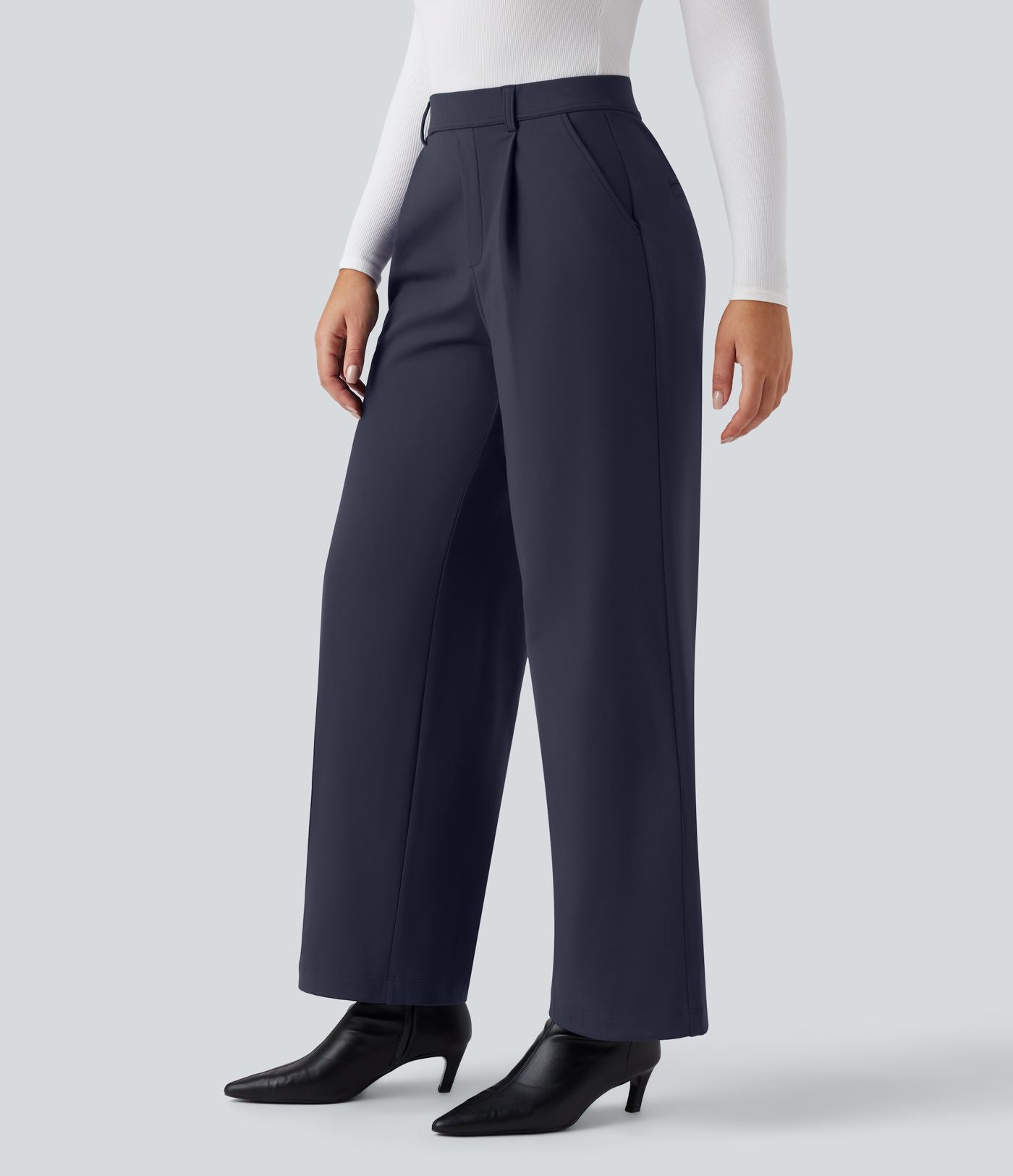 Pantalon de travail thermique doux taille haute à coupe droite avec poches SoftlyZero™