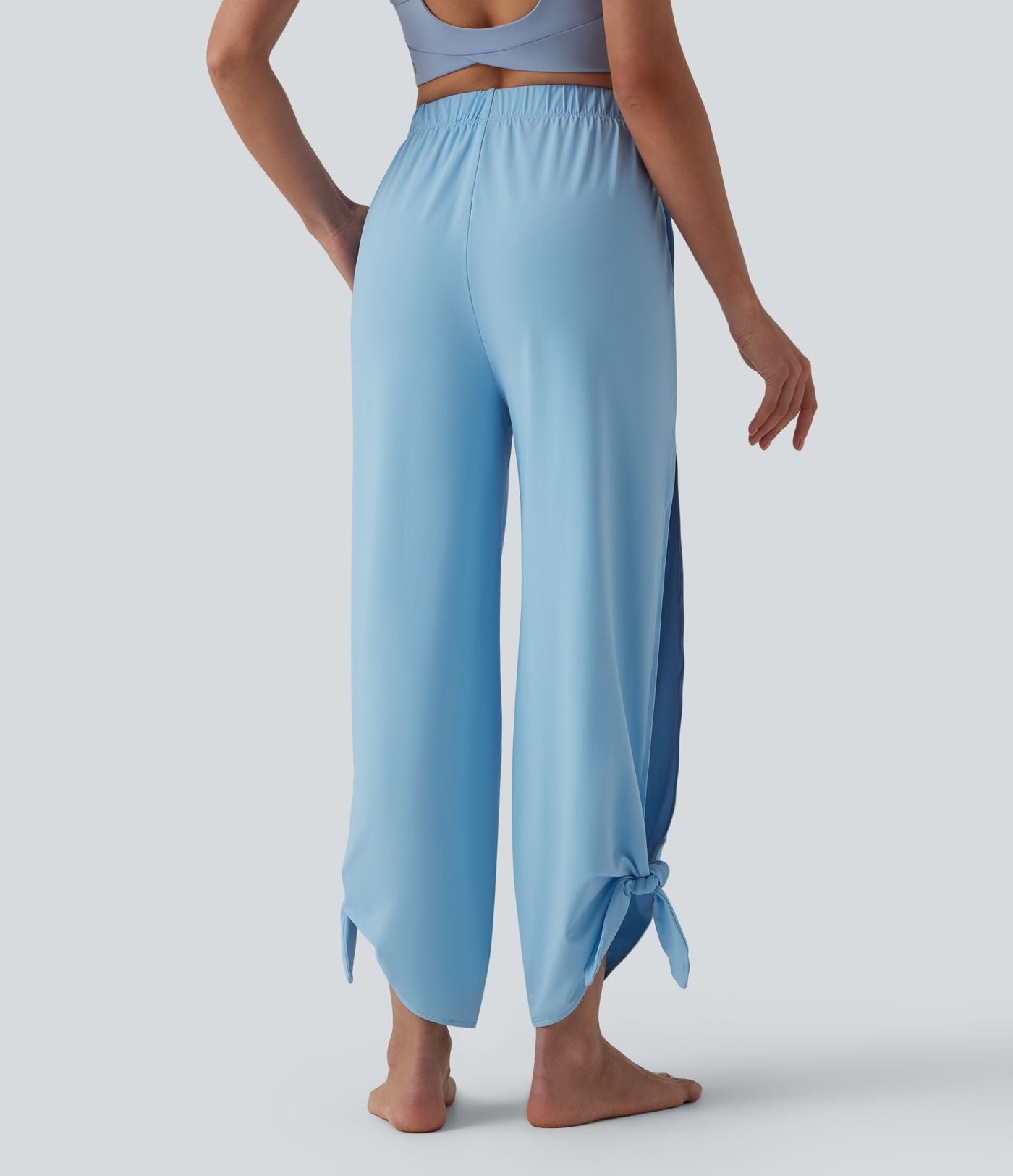 Jogging de yoga taille haute effet frais InstantCool liens sur les côtés avec poches, protection solaire UPF50+