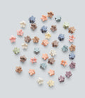 Mini pinces à cheveux fleuries - lot de 40